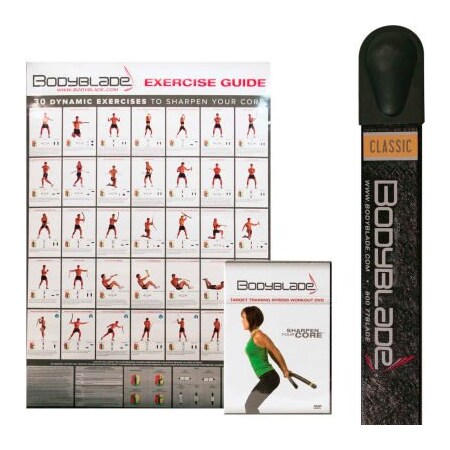 Fabrication Enterprises Bodyblade Classic Exercise Kit W/ Wall Chart and Instructional Video, Black 10-1541